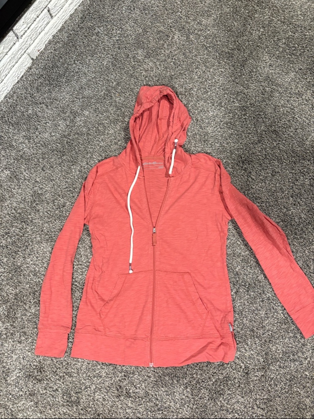 Eddie Bauer Coral Zip Hoodie with Hood and Full Zipper